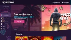 accueil casino en ligne Mister Caz